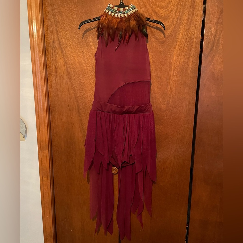 Weissman Adult Large Maroon Costume with Feather Neckpiece